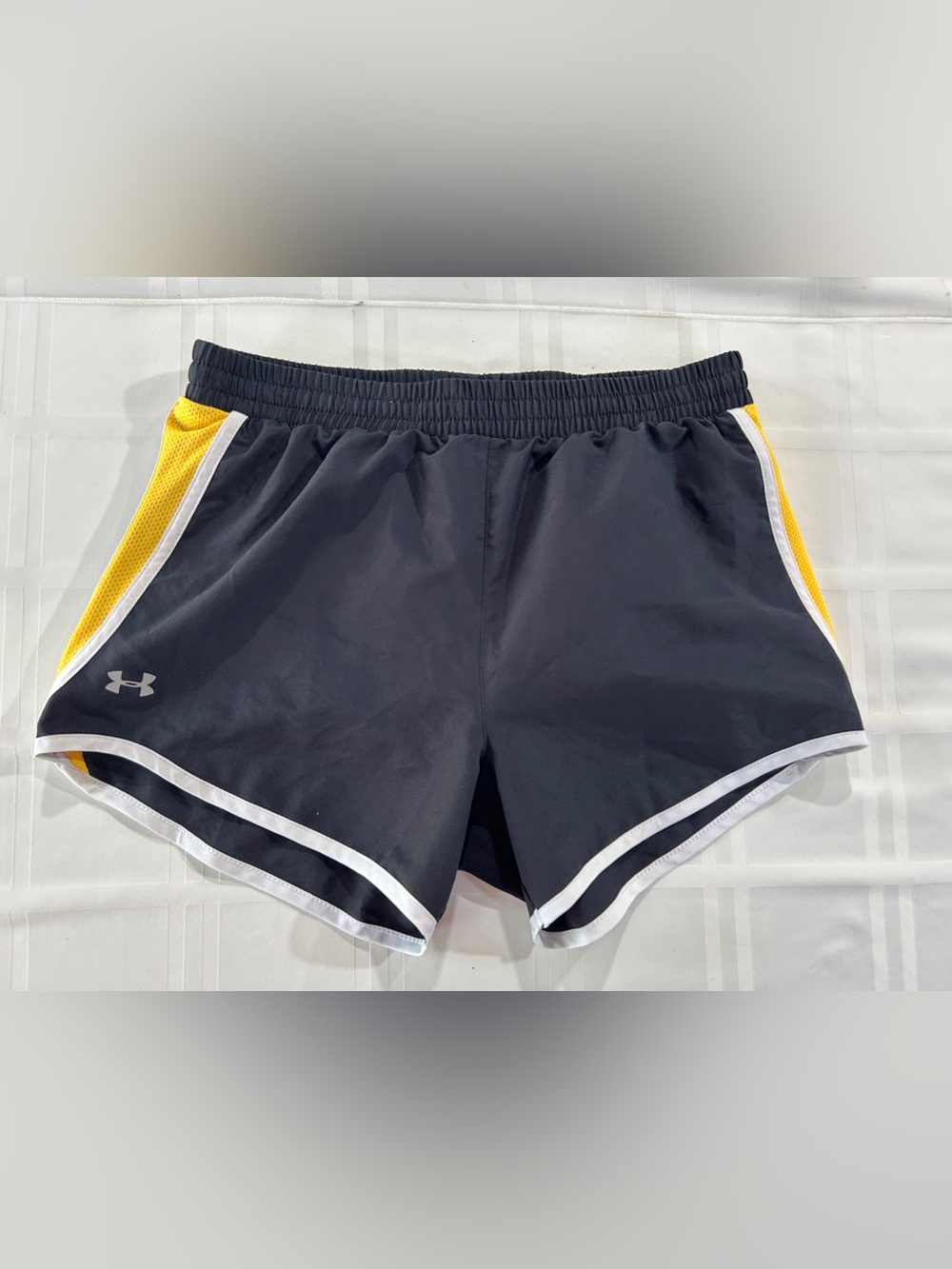 Under Armour Black Performance HeatGear Shorts with White Logo